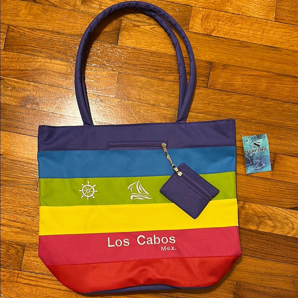 Rainbow Los Cabos Mexico Tote Beach Bag